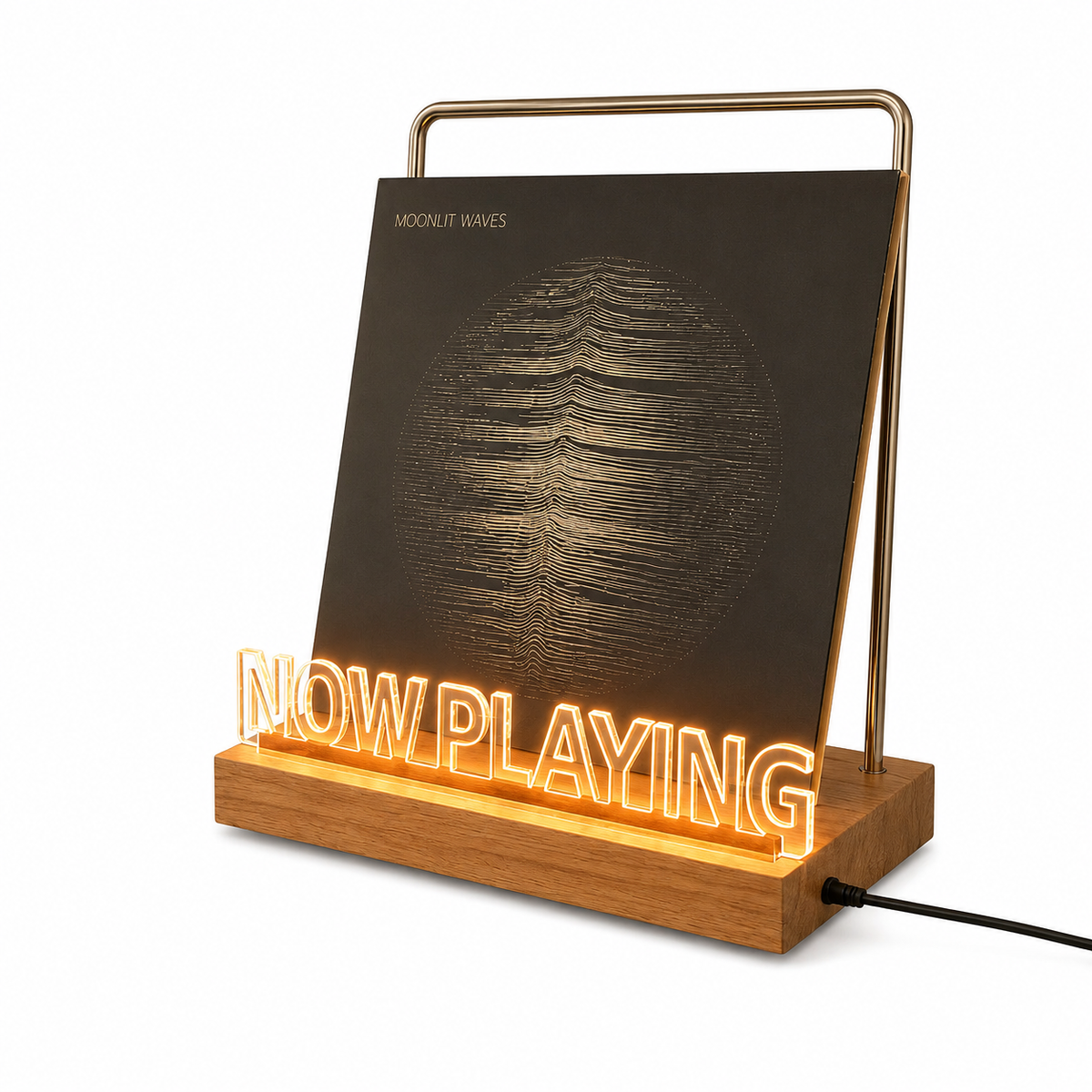 Présentoir vinyle lumineux "Now Playing"