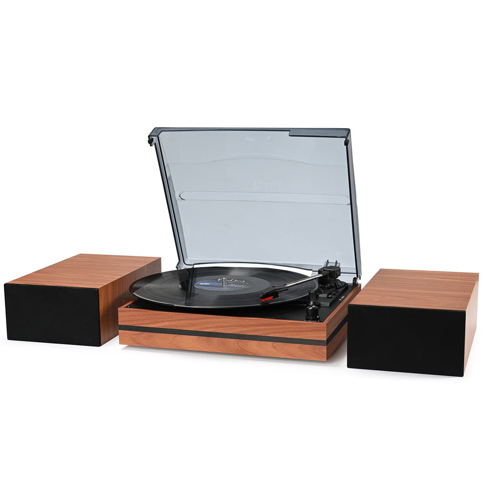 Platine vinyle avec 2 enceintes séparées sans fil