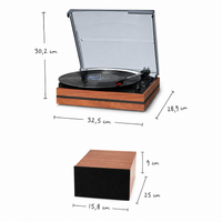 Platine vinyle avec 2 enceintes séparées sans fil