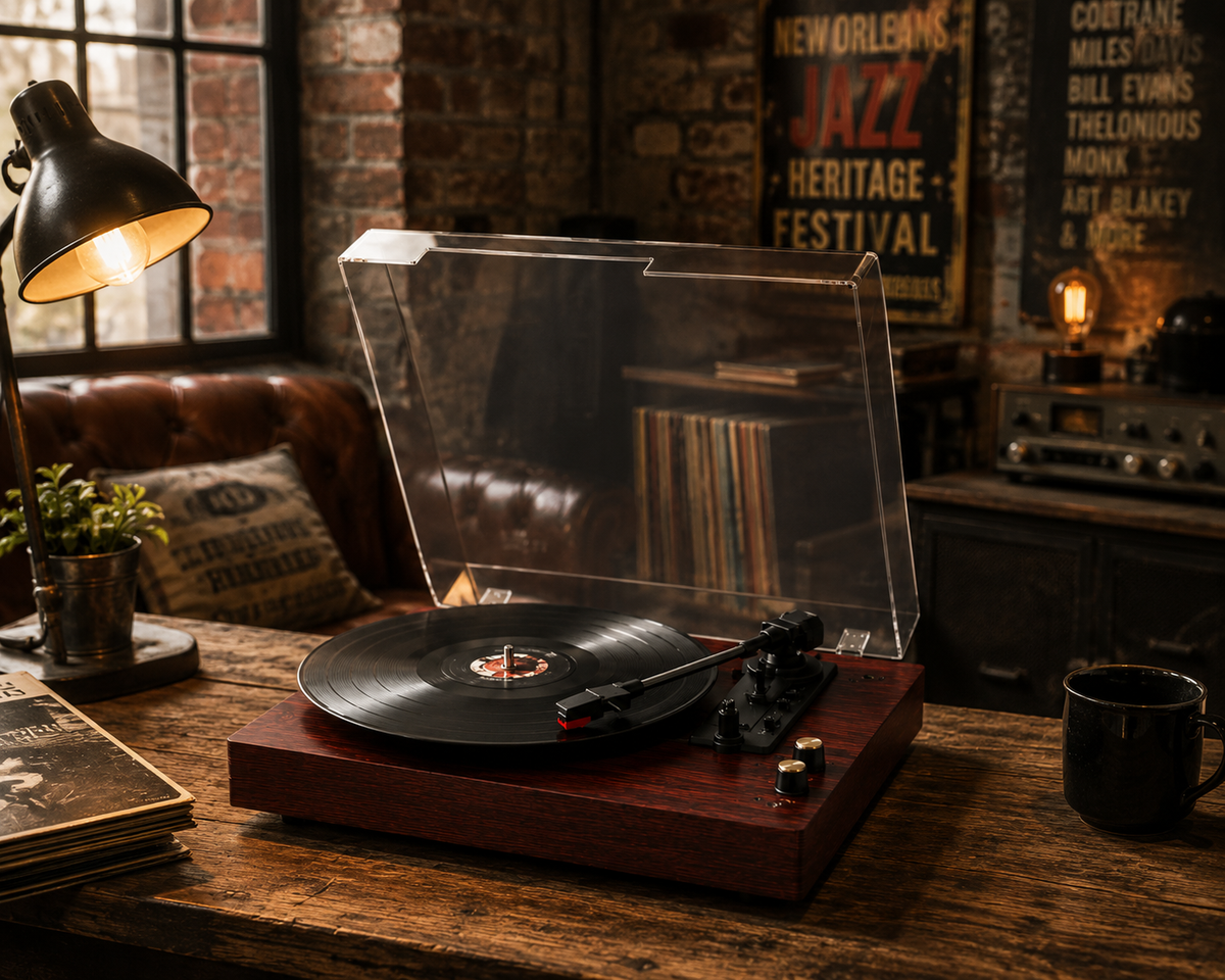 Platine vinyle 3 vitesses USB avec prise casque