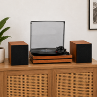 Platine vinyle avec 2 enceintes séparées sans fil