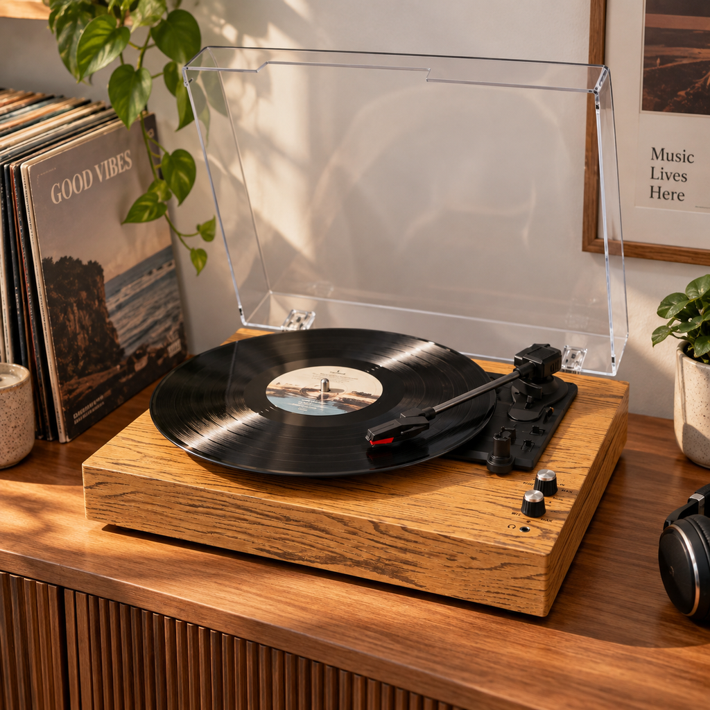 Platine vinyle 3 vitesses USB avec prise casque