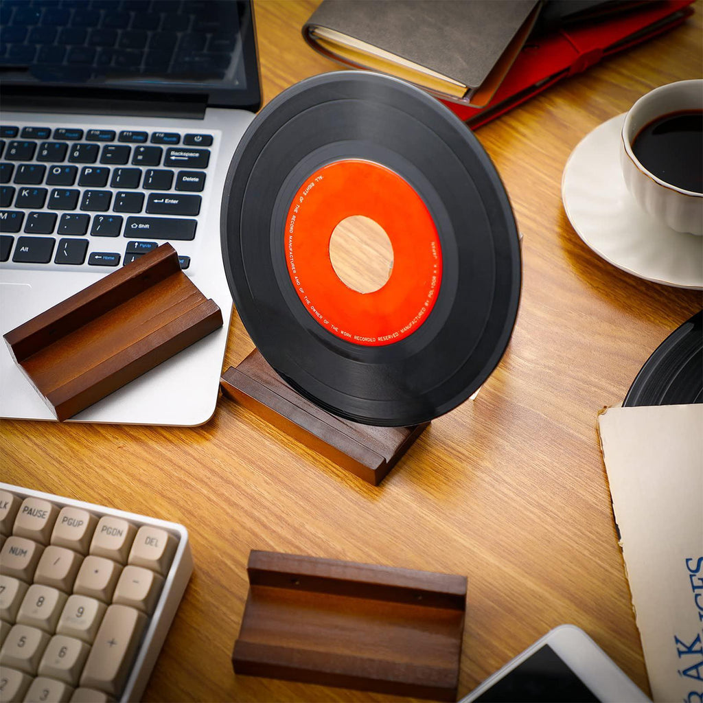 Lot de 6 étagères murales en bois pour disques vinyles