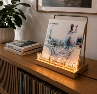 Présentoir vinyle lumineux "Now Playing"