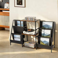 Meuble rangement vinyle style rétro